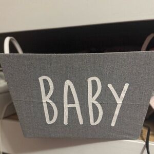 Gray Baby Storage Bin